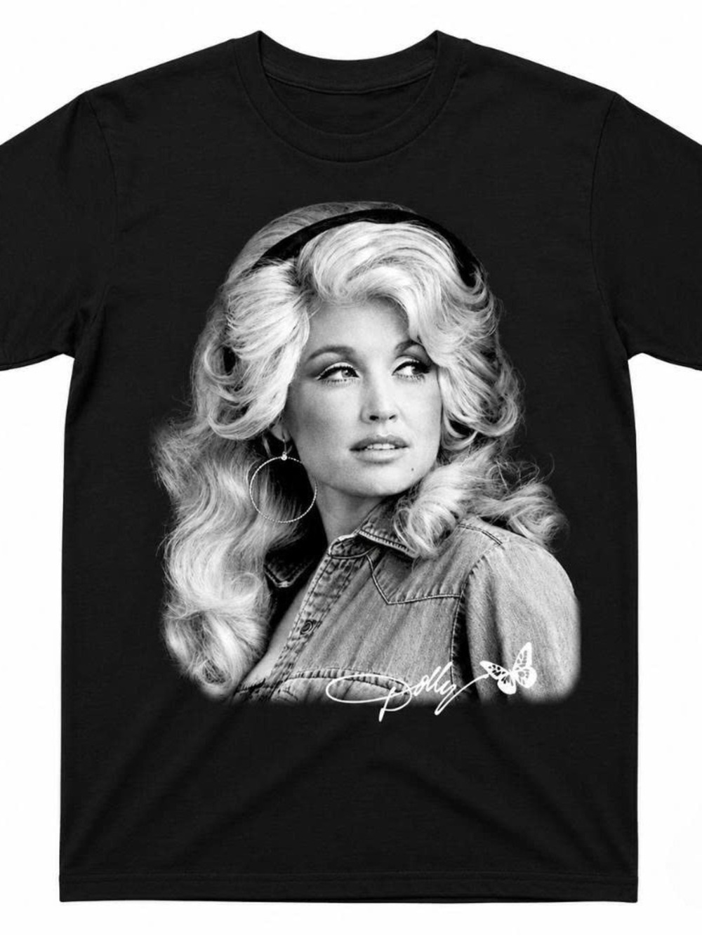 Black Graphic Tee With Dolly Parton Forever Shirt